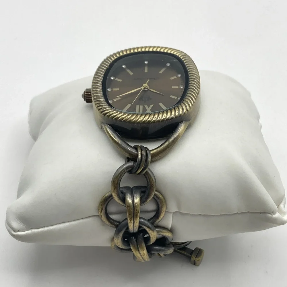 Premier Designs Women's Watch 34mm Brass Tone Toggle Clasp Autumn New Battery 7